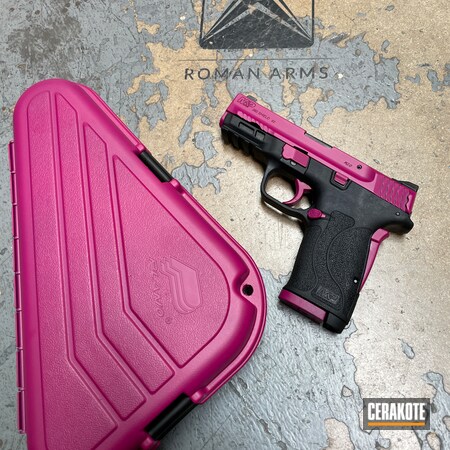 Powder Coating: Smith & Wesson M&P,Smith & Wesson,Smith & Wesson M&P Shield,Girly,Matching,Sangria H-348,S.H.O.T,Gun Case,380EZ,M&P Shield EZ,Gift,Small Parts,Smith & Wesson M&P Shield EZ