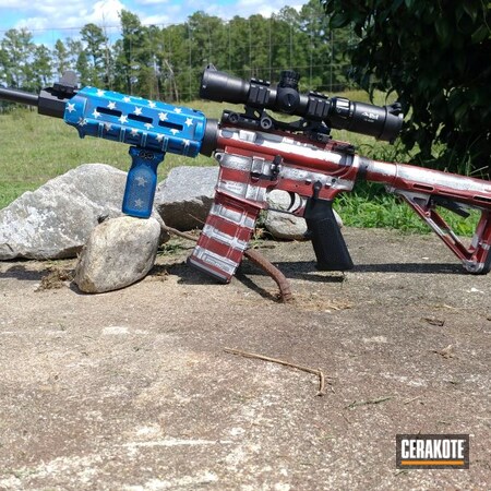 Powder Coating: Bright White H-140,Graphite Black H-146,Oracle,Distressed,NRA Blue H-171,S.H.O.T,DPMS,.223,USMC Red H-167,American Flag,AR-15,Battleworn