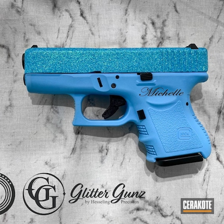 Powder Coating: 9mm,Glock,Glock 26,BLUE RASPBERRY H-329,S.H.O.T,Frozen,G26