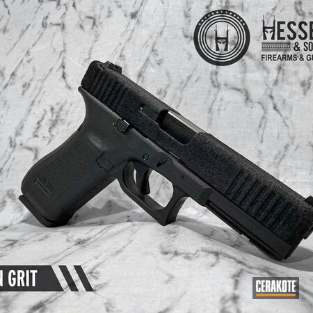 Powder Coating: 9mm,Glock,Tactical Pistol,Tactical,S.H.O.T,Armor Black H-190,G17,Textured,Grip