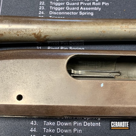 Powder Coating: Graphite Black H-146,Shotgun,S.H.O.T,Remington 870,16 GA,Pump