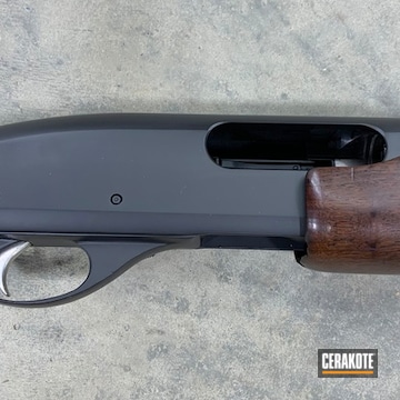 Remington 870 Shotgun Cerakoted Using Graphite Black
