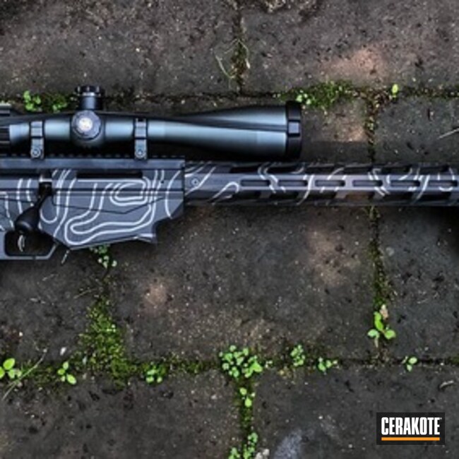 Topo Camo Ruger Precision Rifle Cerakoted Using Graphite Black And Tungsten