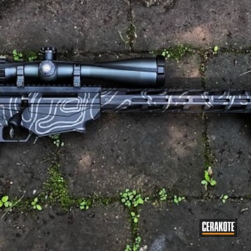 Topo Camo Ruger Precision Rifle Cerakoted Using Graphite Black And Tungsten