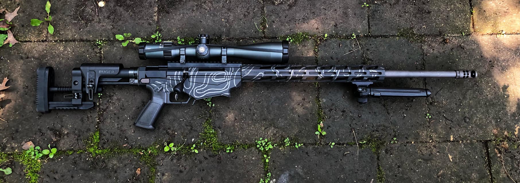 Topographic Rifle Topo Camo Ruger Precision Rifle Cerakoted using Graphite Black and ...