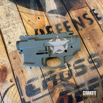 Ar-15 Builders Set Cerakoted Using Sniper Green, Light Sand And Coyote Tan