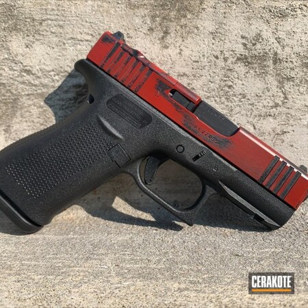 Powder Coating: 9mm,Graphite Black H-146,Crimson H-221,Glock,S.H.O.T,43x,Distressed Glock