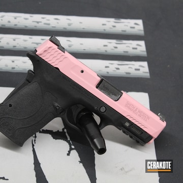 Smith & Wesson M&p9 Shield Ez Cerakoted Using Bazooka Pink