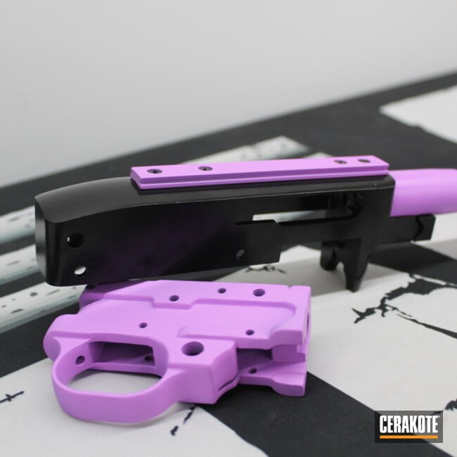 Ruger 10/22 Cerakoted Using Purplexed And Gloss Black