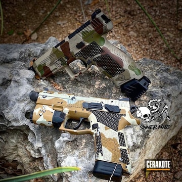 Custom Camo Cz Pistols Cerakoted Using Plum Brown, Noveske Bazooka Green And Mcmillan® Tan