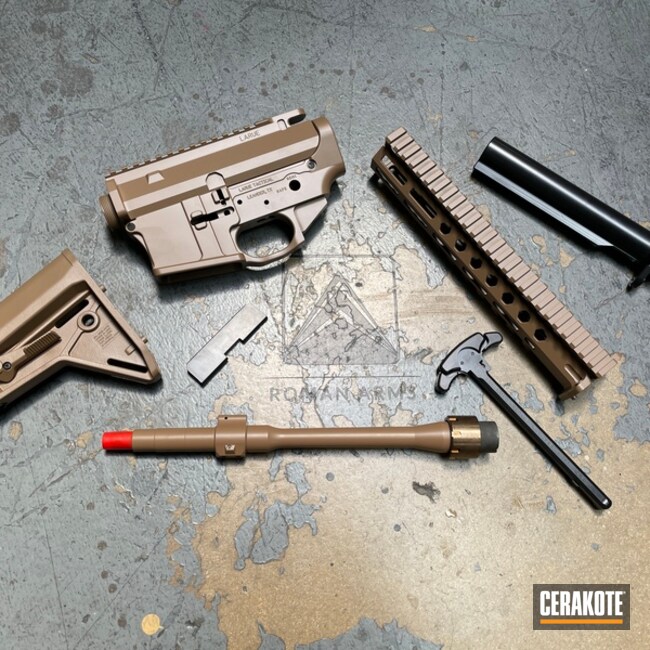 Ar-15 Cerakoted Using 20150 Coyote, 20150 And Blackout