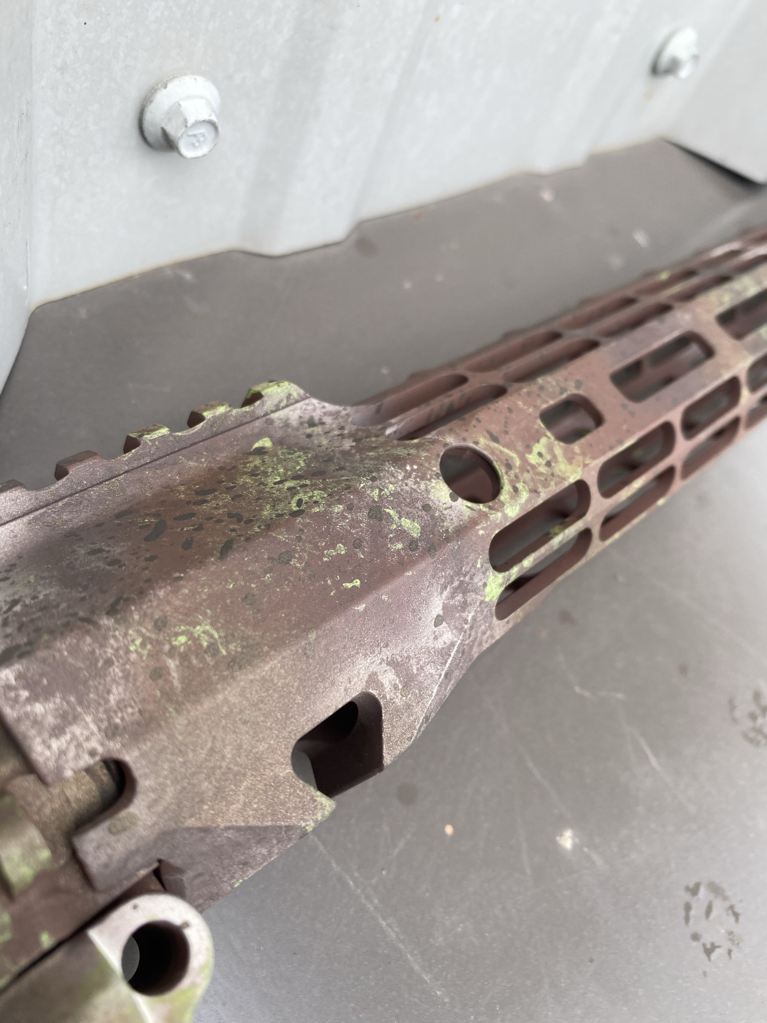 Rust Patina Themed AR Cerakoted using Mojito, Chocolate Brown and Satin ...