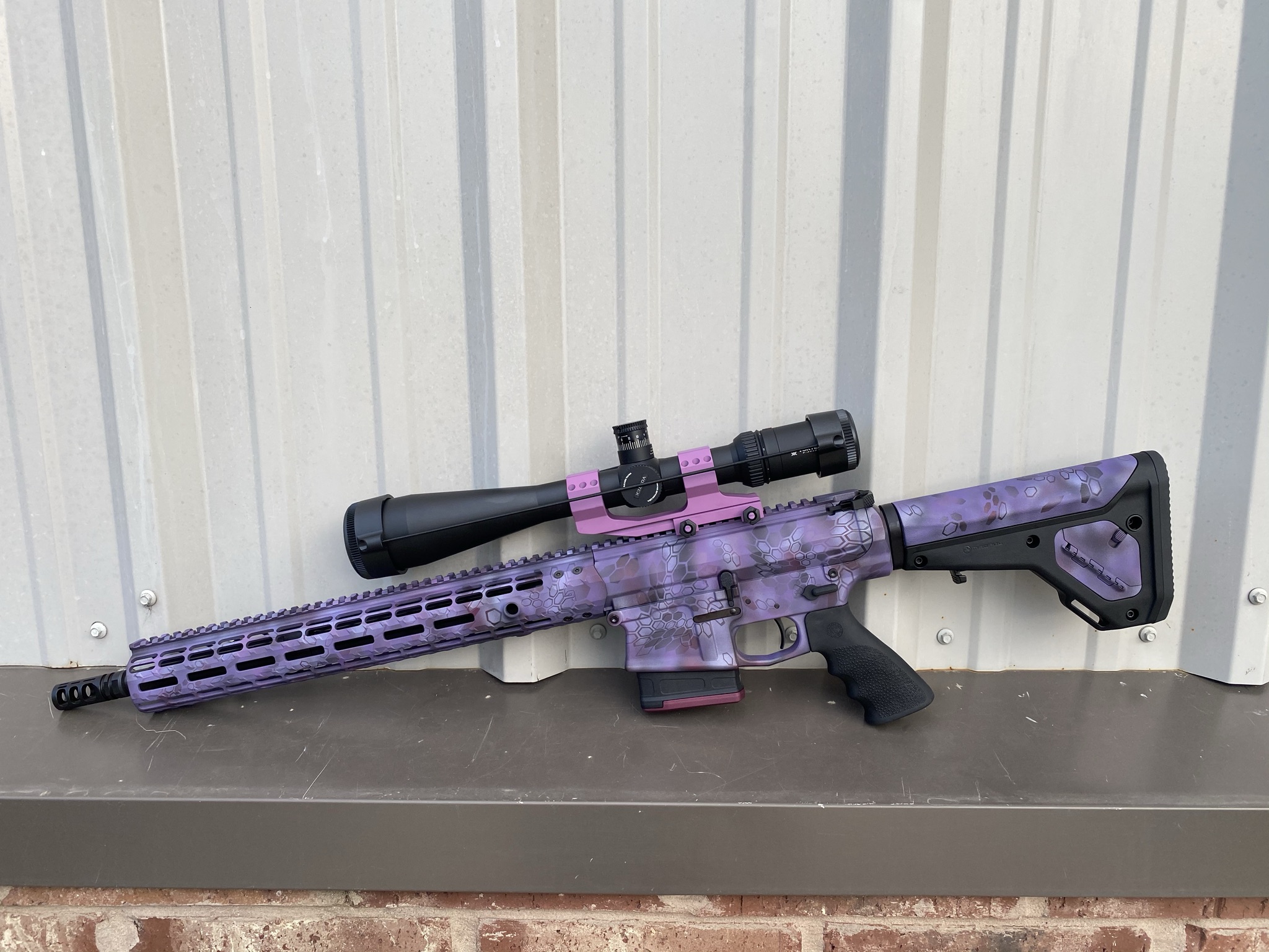 Kryptek Camo AR Cerakoted using Wild Purple, Crushed Orchid and ...