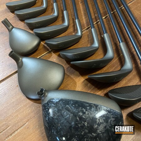 Powder Coating: Midnight Bronze H-294,BLACKOUT E-100,Golf,Golf Clubs,HIGH GLOSS CERAMIC CLEAR MC-160