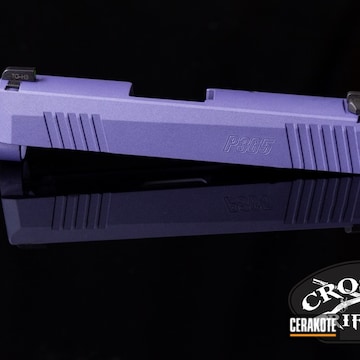 Sig Sauer P365 Pistol Slide Cerakoted Using Crushed Orchid And Bright Purple