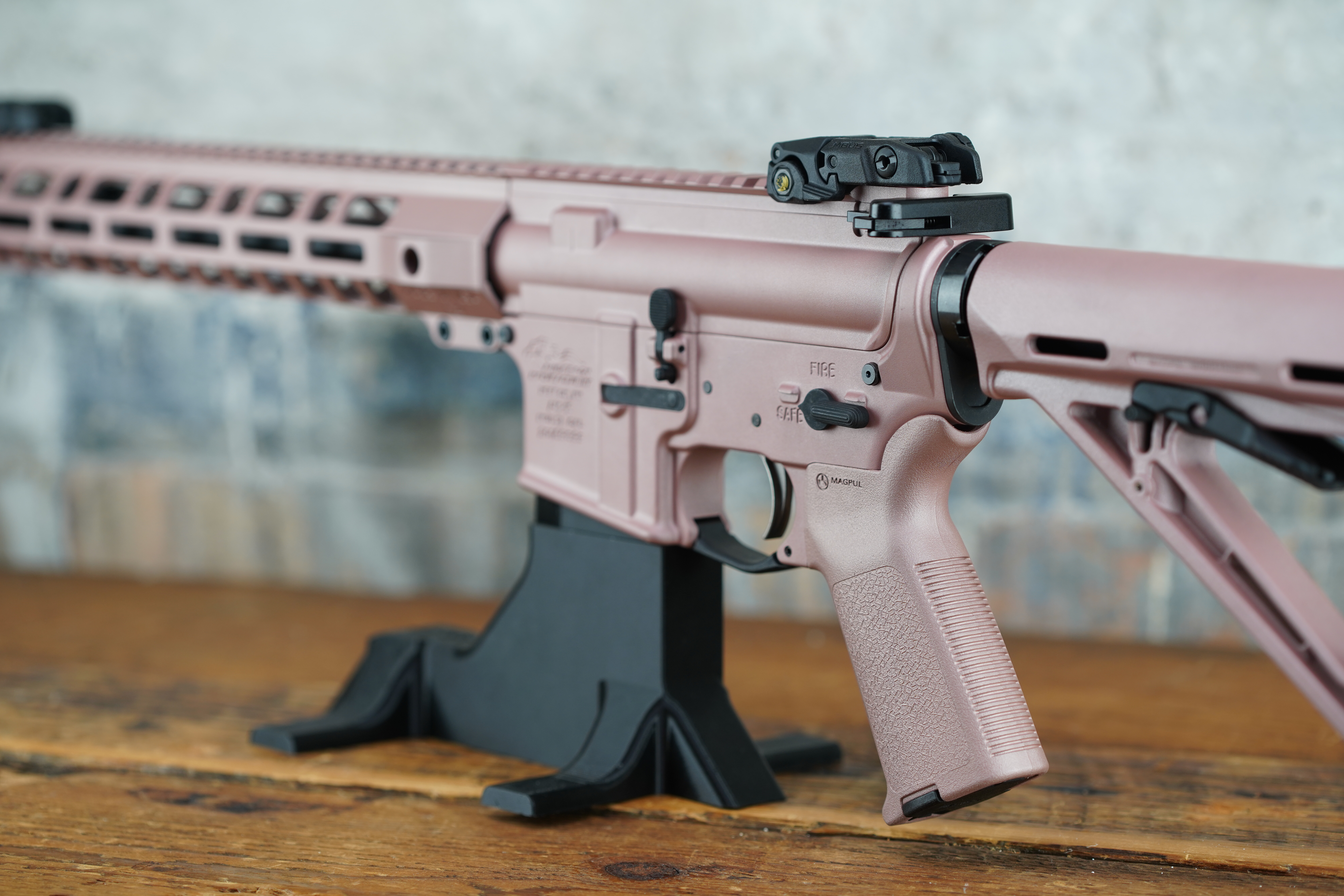 Rose Gold Rifle AR Cerakoted using Rose Gold | Cerakote