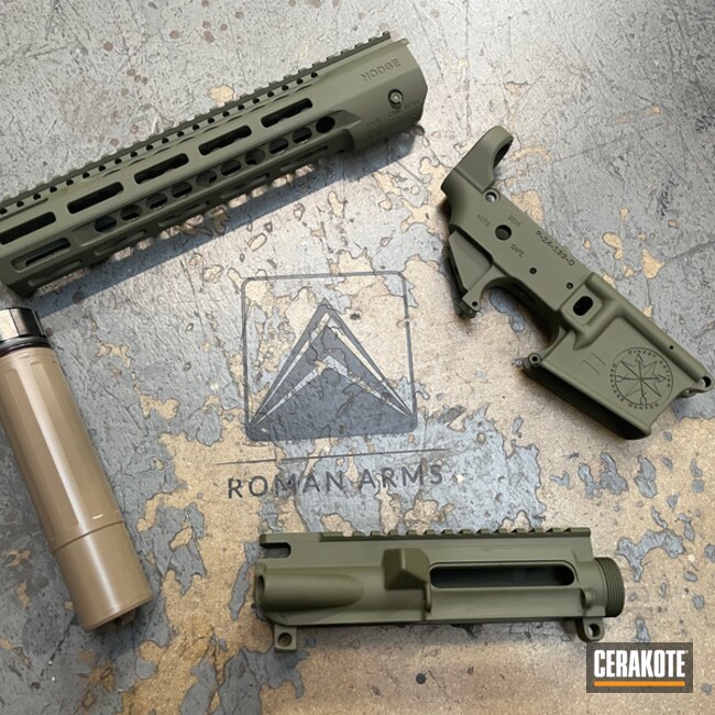 Ar Builders Set Cerakoted Using O.d. Green And Magpul® Fde