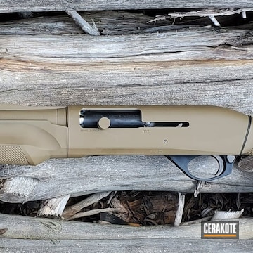 Benelli M2 Shotgun Cerakoted Using Glock® Fde And Micro Slick Dry Film Lubricant Coating (oven Cure)