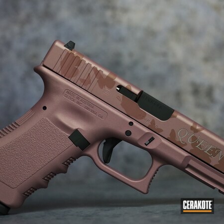 Powder Coating: Laser Engrave,9mm,Glock,PINK CHAMPAGNE H-311,S.H.O.T,Pistol,SIG™ DARK GREY H-210,Handgun,Glock 17