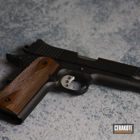 Powder Coating: Graphite Black H-146,Kimber,1911,S.H.O.T,Pistol,.45,Handgun