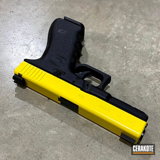 Glock 17 Cerakoted Using Corvette Yellow
