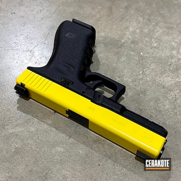 Glock 17 Cerakoted Using Corvette Yellow