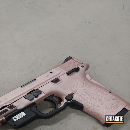 Powder Coating: ROSE GOLD H-327,9mm,Conceal Carry,Smith & Wesson,M&P Shield EZ,S.H.O.T,Pistol,Self Defense