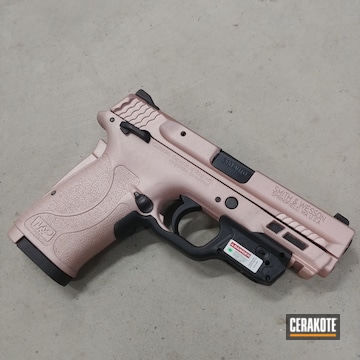 Smith & Wesson M&p Shield Pistol Cerakoted Using Rose Gold