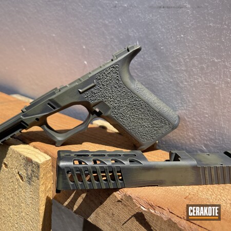 Powder Coating: 9mm,Graphite Black H-146,Glock,S.H.O.T,Glock 19,O.D. Green H-236