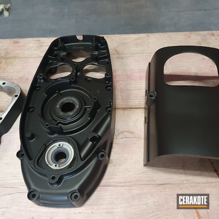 Powder Coating: CERAKOTE GLACIER BLACK C-7600,Engine Block,Automotive,Motorcycle,BMW