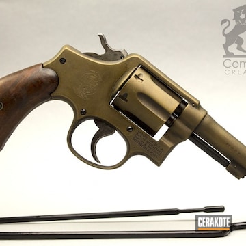 Smith & Wesson Revolver Cerakoted Using Burnt Bronze