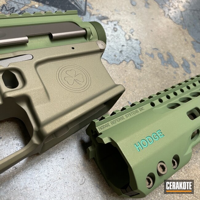 AR Build Cerakoted using SQUATCH Green, Titanium and Forest Green