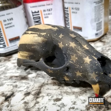 Skull Cerakoted Using Midnight Bronze And Burnt Bronze