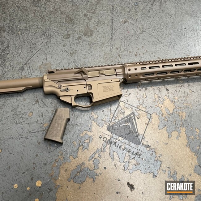Ar Build Cerakoted Using Sand, M17 Coyote Tan And Chocolate Brown