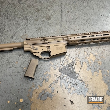 Ar Build Cerakoted Using Sand, M17 Coyote Tan And Chocolate Brown