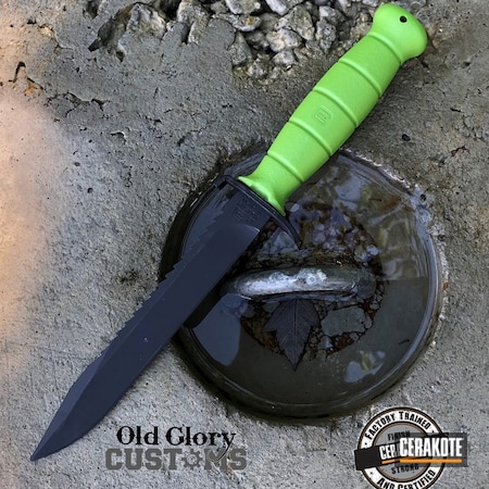 Powder Coating: Glock,Zombie Green H-168,S.H.O.T,Armor Black H-190,Knife