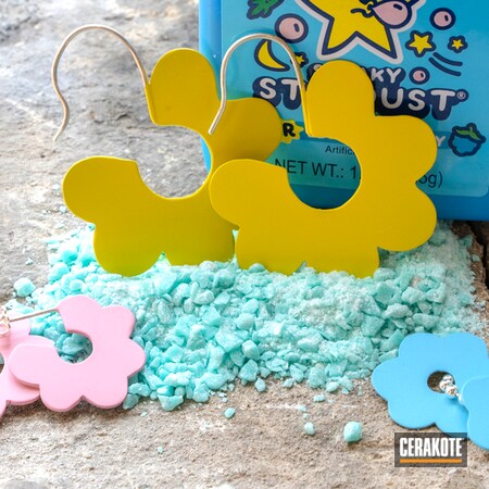 Powder Coating: Jewelry,BLUE RASPBERRY H-329,Throwback,PINK SHERBET H-328,Electric Yellow H-166,Silver,Flower