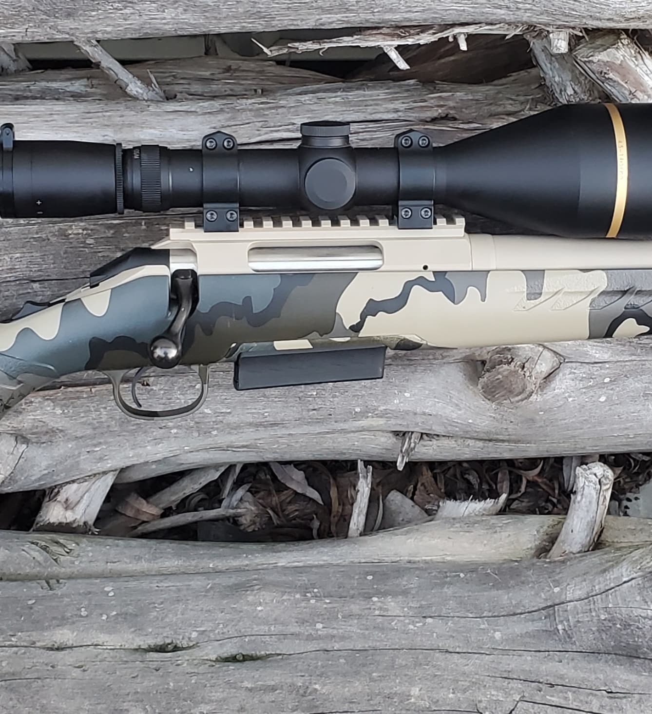 Ceramic Rifles Ruger Rifle Cerakoted using McMillan® Tan and Matte Ceramic Clear ...
