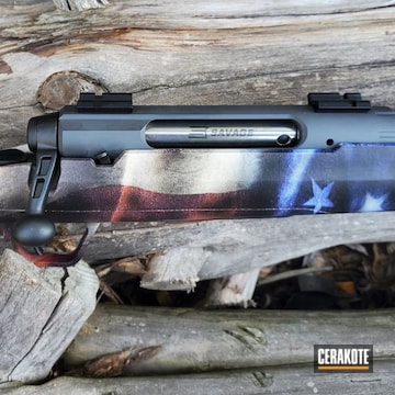 Savage Arms Rifle Cerakoted Using Matte Ceramic Clear And Sniper Grey
