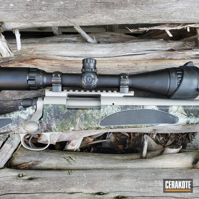 Remington 700 Rifle Cerakoted Using Stainless And Matte Ceramic Clear