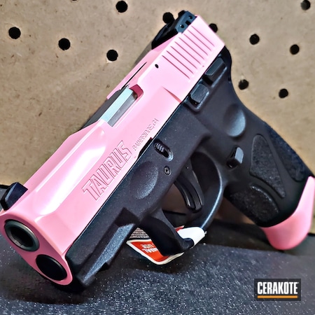 Powder Coating: 9mm,S.H.O.T,Pistol,EDC,PINK SHERBET H-328,Taurus,Handgun,G2C