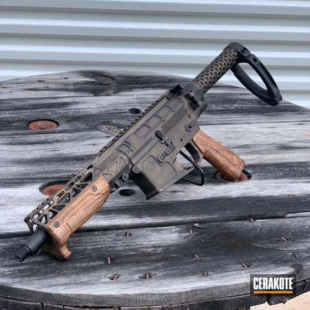 Powder Coating: Graphite Black H-146,S.H.O.T,AR Pistol,APF Armory,Burnt Bronze H-148