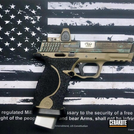 Powder Coating: Smith & Wesson,S.H.O.T,Pistol,M&P40,Armor Black H-190,Robin's Egg Blue H-175,.40,Burnt Bronze H-148