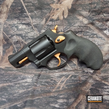 Taurus Revolver Cerakoted Using Graphite Black And Copper