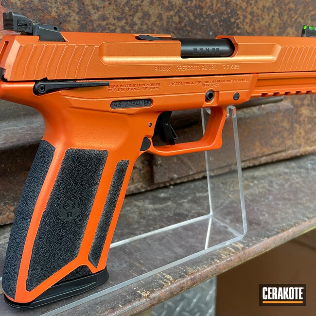 Cerakoted: S.H.O.T,Ruger,Hunter Orange C-128,5.7x28,Hunter Orange H-128,Gun Candy Pulse