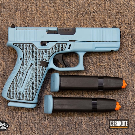 Powder Coating: S.H.O.T,Glock 19,9mm,Glock 19 Gen 5,Ice Blue H-356,Pistol,Blue Titanium H-185