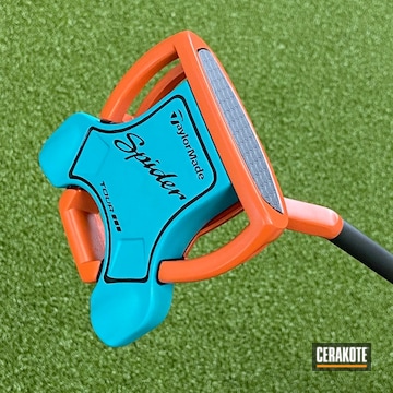 Taylor Made Putter Cerakoted Using Terra Cotta, Aztec Teal And Graphite Black