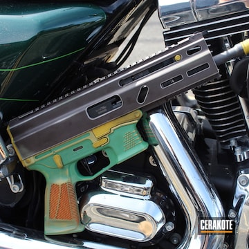 Pistol Cerakoted Using Savage® Stainless, Squatch Green And Vortex® Bronze