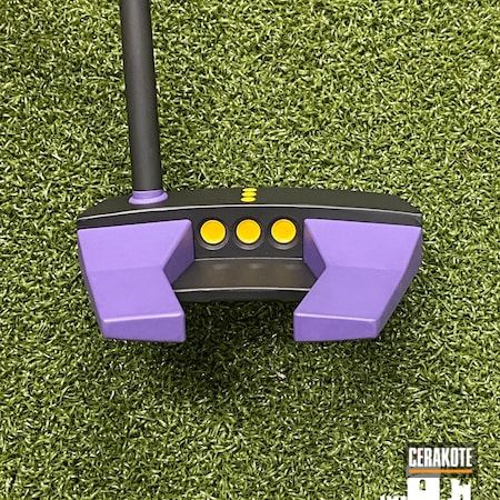 Powder Coating: Putters,Graphite Black H-146,Golf,Scotty Cameron,Titleist,Bright Purple H-217,Putter