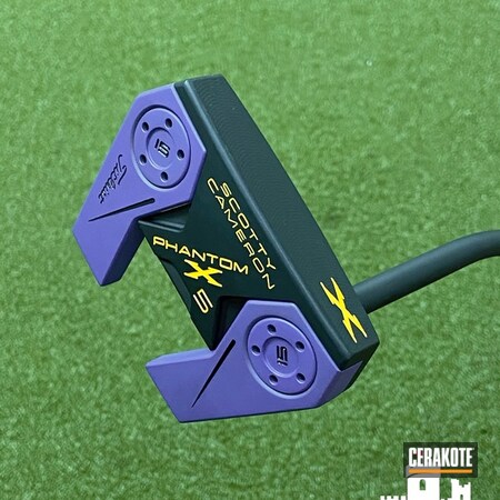 Powder Coating: Putters,Graphite Black H-146,Golf,Scotty Cameron,Titleist,Bright Purple H-217,Putter